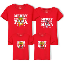 Load image into Gallery viewer, Dad Mom Baby Christmas T-Shirt Clothing for Family Matching Outfits Clothes Mother Daughter Father Son Look Mommy and Me Shirt