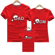 Load image into Gallery viewer, Dad Mom Baby Christmas T-Shirt Clothing for Family Matching Outfits Clothes Mother Daughter Father Son Look Mommy and Me Shirt