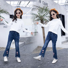 Load image into Gallery viewer, 2019 High Quality Jeans For Children Girls Skinny Jeans Kids Embroidered Clothing Casual Jeans Pencil Denim Pants For Spring