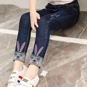 2019 High Quality Jeans For Children Girls Skinny Jeans Kids Embroidered Clothing Casual Jeans Pencil Denim Pants For Spring