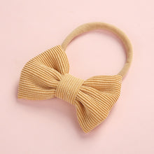 Load image into Gallery viewer, Baby Headband Bow Headbands For Girl Corduroy Head Band Thin Nylon Hairband Newborn Photography props Toddler Hair Accessories