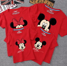 Load image into Gallery viewer, Summer Family Matching Outfits Mommy Daddy Kid Son Baby T-Shirt Shirts Family Clothes Child Mickey Minnie Tops Photography