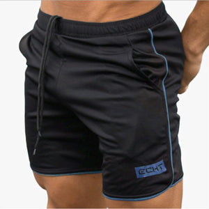 New Men Fitness Bodybuilding Shorts Man Summer  Workout Male Breathable Mesh Quick Dry Sportswear Jogger Beach Short Pants