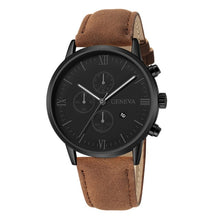 Load image into Gallery viewer, Fashion Geneva Men Date Alloy Case Synthetic Leather Analog Quartz Sport Watch Male Clock Top Brand Luxury Relogio Masculino D30