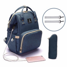 Load image into Gallery viewer, Maternity Bags USB Interface Baby Diaper Bag Backpack Waterproof Mom Bag Large Capacity Nappy Bag Nursing Bag Travel Backpack