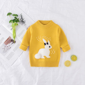 New Arrival girl Sweater Children Clothing rabbit Pattern Knitted Sweater Baby girls Pullover Sweater Knitwear 1-5T Kids