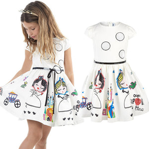 Girls Dress Kids Clothes summer Brand Baby with Sashes Robe Fille Character Princess Dress Children vestido Clothing