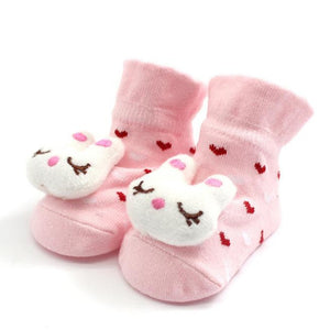 Cartoon Newborn Baby Girls Boys Anti-Slip Slipper Shoes Boots children's socks носки детские puericulture calze antiscivolo H5