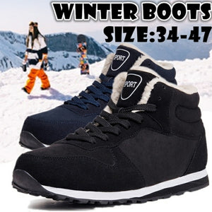Men boots Men's Winter Shoes Fashion Snow Boots Shoes Plus Size Winter Sneakers Ankle Men Shoes Winter Boots Black Blue Footwear