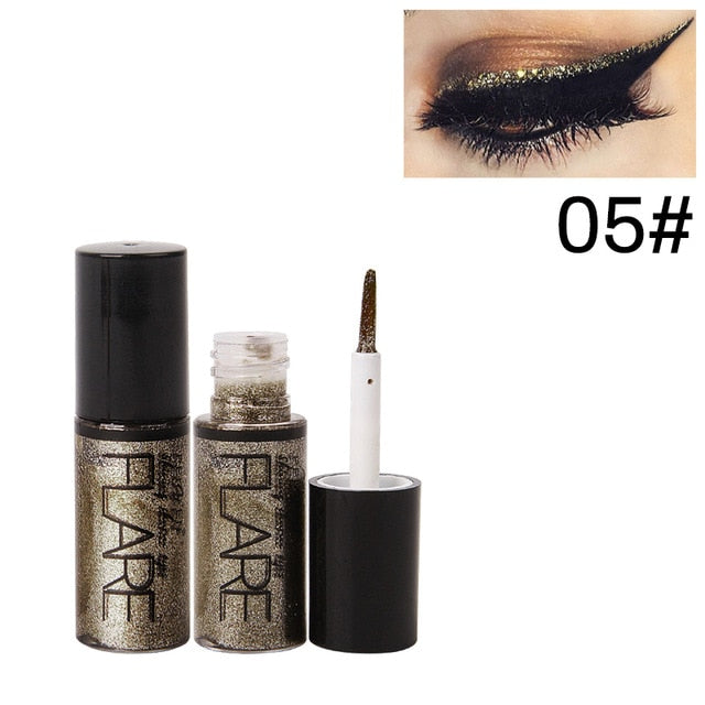 Professional Makeup Silver Rose Gold Color Liquid Glitter Eyeliner Shiny Eye Liners Women Eye Pigment Korean Cosmetic Waterproof