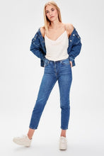 Load image into Gallery viewer, Trendyol Anthracite Normal Waist Mom Jeans TWOAW20JE0053
