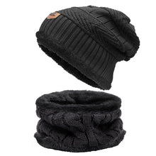 Load image into Gallery viewer, Women Men Scarf Hat Set Beanies Knitted Skullies Hats Pure Colour Autumn And Winter Warm Pure Colour Unisex Solid Color Outdoor