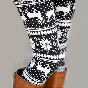 Women's Autumn Leggings 2019 hot sale Girl Winter pants Bottoms Snowflake Christmas Deer Print Leggings Women Clothing Jeggings