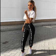 Load image into Gallery viewer, HOUZHOU Harem Pants Trousers Women Full Length Loose Jogger Mujer Sporting Elastic Waist Black Casual Combat Streetwear Fashion