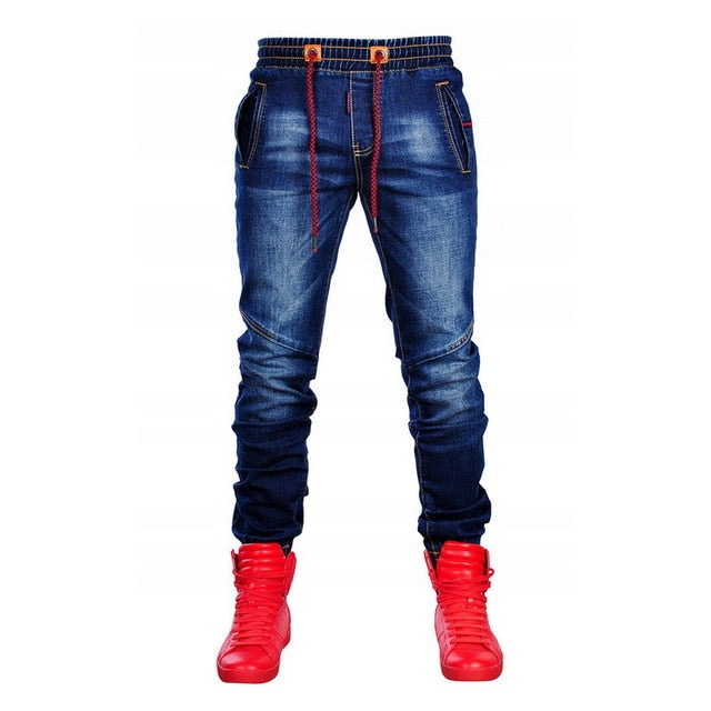 MJARTORIA Mens Jeans Patchwork Trousers Male Denim Pencil Jeans Zipper Pants 2019 New Fashion Zipper Pants