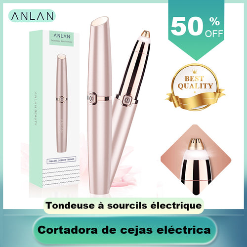 ANLAN Electric Eyebrow Trimmer Makeup Painless Eye Brow Epilator Mini Shaver Razors Portable Facial Hair Remover Women depilator