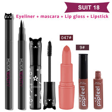 Load image into Gallery viewer, 4pcs/set Cat Makeup Sets Including Lipstick, Eyeliner,Mascara, Eyeshadow, Makeup Kit Women Cosmetics Bag for Gifts