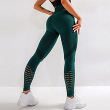 Load image into Gallery viewer, CHRLEISURE Women High Waist Push Up Leggings Hollow Fitness Leggins Workout Legging For Women Casual Jeggings 4Color