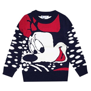 Minnie 2 4 6 8 Years Baby girls Winter Autumn Cartoon Pullover Knit Sweaters Christmas New Year Costume Girls Sweaters Clothes
