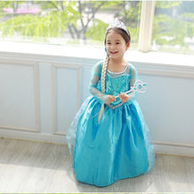 Load image into Gallery viewer, Girls Dress Christmas Anna Elsa Cosplay Costume Dresses Girl Princess Elsa Dress for Birthday Party Children Kids Clothing