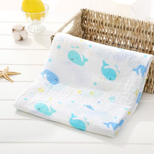 Load image into Gallery viewer, 1Pc Muslin 100% Cotton Baby Swaddles Soft Newborn Blankets Bath Gauze Infant Wrap sleepsack Stroller cover Play Mat