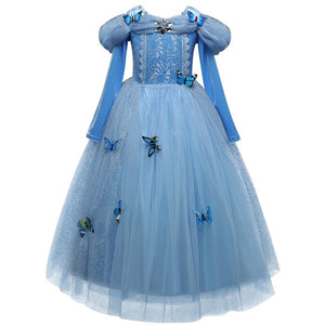 Cinderella Girls Elsa Dress Costumes For Kids Cosplay Dresses Princess Anna Dress Children Party Dresses Fantasia Vestidos 10 Yr