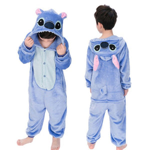 Children Unicorn Pajamas Boy Girl Pajama Cartoon Animal Cosplay Pyjama Onesie 4 6 8 10 12 Year Kids Fleece Sleepwear Hoodie