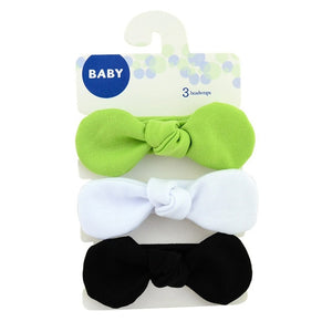 3pcs/set Baby Headband Girls Hair Accessories Cotton Rabbit Ear Turban Bow Elastic Hairband Baby Princess Christmas Day Gifts