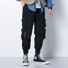 Load image into Gallery viewer, Ribbons Harem Joggers Men Cargo Pants Streetwear 2020 Hip Hop Casual Pockets Track Pants Male Harajuku Fashion Trousers