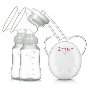 ZIMEITU Double Electric breast pumps Powerful Nipple Suction USB Electric Breast Pump with baby milk bottle Cold Heat Pad Nippl