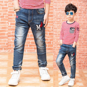 boys child jeans trousers spring and autumn summer light color thin child trousers male child casual skinny pants