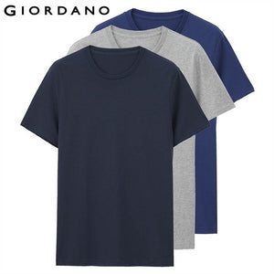 Giordano Men T Shirt Men Short Sleeves 3-pack Tshirt Men Solid Cotton Mens Tee Summer T Shirt Men Clothing Sous Vetement Homme