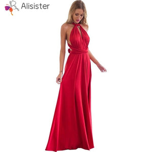 Elegant Gradient Casual Women Maxi Dress Sexy Multiway Dress Donne Boho Club Vestito Party Wedding Bridesmaid Maternity Dresses