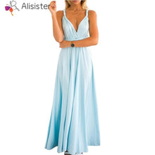 Load image into Gallery viewer, Elegant Gradient Casual Women Maxi Dress Sexy Multiway Dress Donne Boho Club Vestito Party Wedding Bridesmaid Maternity Dresses