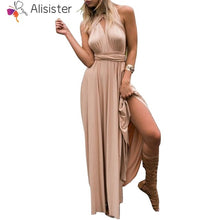 Load image into Gallery viewer, Elegant Gradient Casual Women Maxi Dress Sexy Multiway Dress Donne Boho Club Vestito Party Wedding Bridesmaid Maternity Dresses