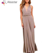 Load image into Gallery viewer, Elegant Gradient Casual Women Maxi Dress Sexy Multiway Dress Donne Boho Club Vestito Party Wedding Bridesmaid Maternity Dresses