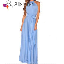 Load image into Gallery viewer, Elegant Gradient Casual Women Maxi Dress Sexy Multiway Dress Donne Boho Club Vestito Party Wedding Bridesmaid Maternity Dresses