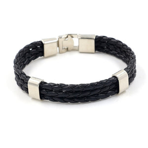Straightly Han Edition Fashion Woven Leather Bracelet Simple Man Leather Bracelet Undertakes Accessories Wholesale