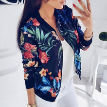 Load image into Gallery viewer, Outerwear &amp; Coats Jackets Ladies Printing Long Sleeve Tops Zipper Jacket Outwear Loose coats and jackets women 2018JUL26