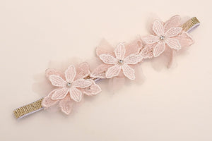 New Hair Accessories Girls Turban Headwear Baby Headband Bow Pearl Lace Hair Band Headband White Solid Lovely Band
