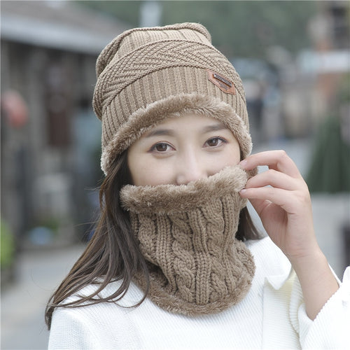 Winter Women's Knit Hat Women's Autumn Winter Wool Cap Fashion Winter Women's Hat Balaclava Hat Two-piece Men's Hat Wholesale