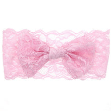 Load image into Gallery viewer, Withe Lace Crystal Bow Flower Baby Headbands for girl Elastic Baby Accessories Kids headwear Newborn hairbands photography prop