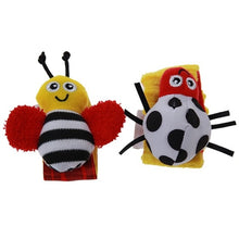 Load image into Gallery viewer, Wrist Strap Rattles Animal Socks Toy New A Pair 2pcs/set Baby Infant Soft Handbells Hand Foot Developmental Toys 0-12Months