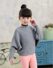 Load image into Gallery viewer, 2019 autumn children&#39;s clothes girls knitted sweaters solid thin girl bat sweaters for girls big kids pullovers sweater
