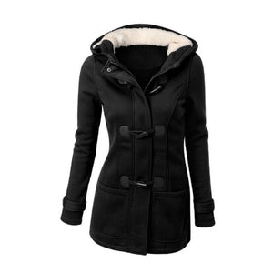 Women Basic Jacket Coat 2019 Female Parkas Long Hooded Coat Parkas Overcoat Zipper Horn Button Outwear casaco feminino 50