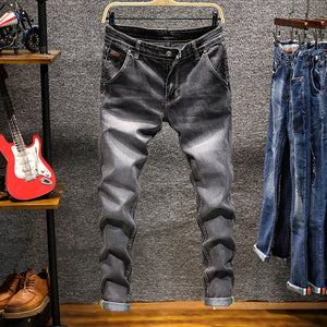 2019 New Fashion Boutique Stretch Casual Mens Jeans / Skinny Jeans Men Straight Mens Denim Jeans / Male Stretch Trouser Pants