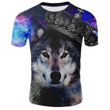 Load image into Gallery viewer, 2019 Newest Wolf 3D Print Animal Cool Funny T-Shirt Men Short Sleeve Summer Tops Tees Fashion t shirt size XXS-4XL Free Shipping