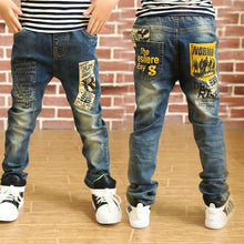 Load image into Gallery viewer, boys child jeans trousers spring and autumn summer light color thin child trousers male child casual skinny pants