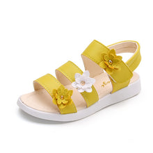 Load image into Gallery viewer, Children&#39;s Shoes Summer Style Children Sandals Girls Princess Beautiful Flower Shoes Kids Flat Sandals Baby Girl Gladiator Soft