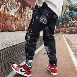 Hip hop Pants Men Loose Joggers Print Streetwear Harem Pants Clothes Ankle length Trousers